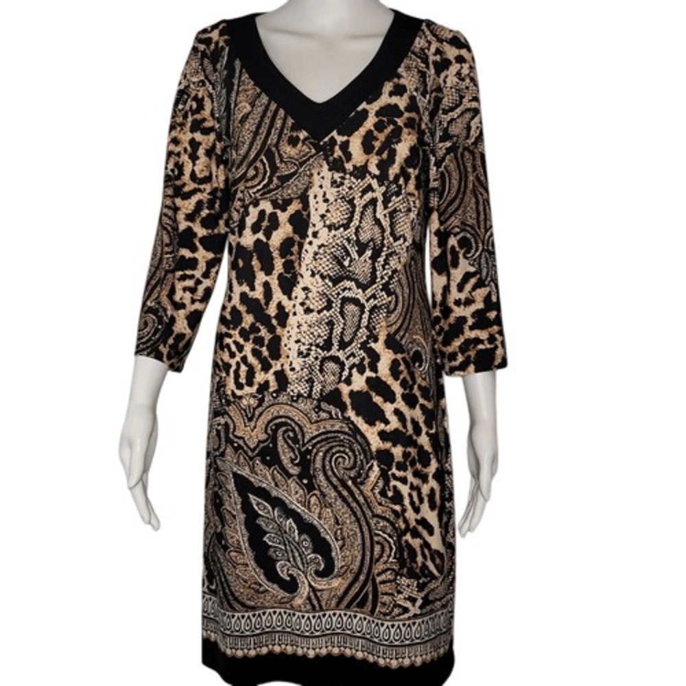 Chico's Brown/Black Animal Print Dress